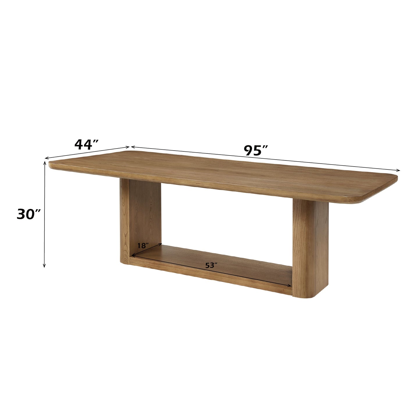 Zoey 7-Piece Light Oak Finish Dining Set with Upholstered Chairs and Rectangular Pedestal Table - 1st Choice Furniture Direct