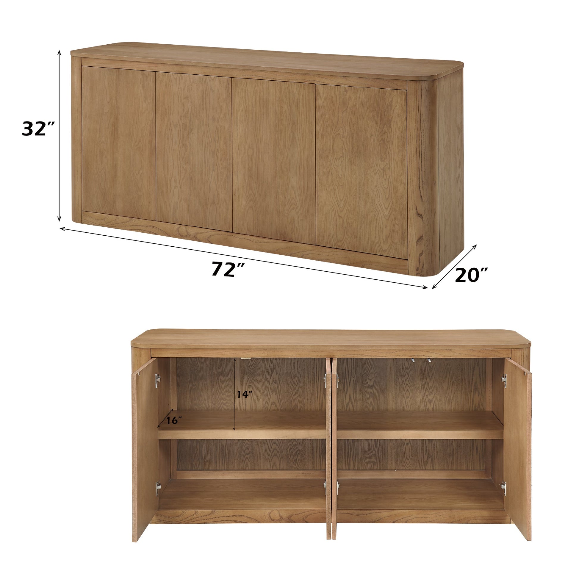Zoey Oak Server - 1st Choice Furniture Direct
