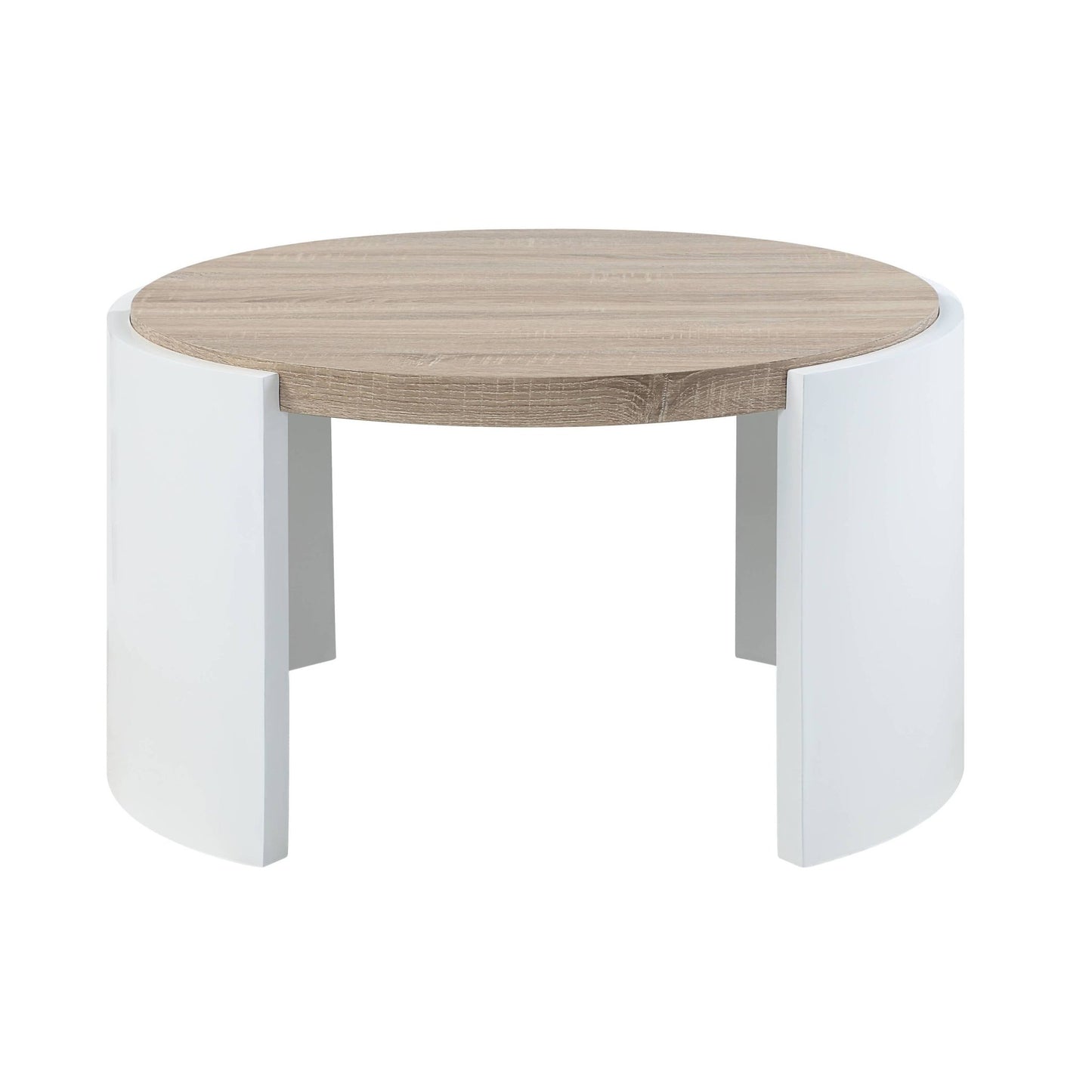 Zoma Oak & White High Gloss Finish Coffee Table - 1st Choice Furniture Direct