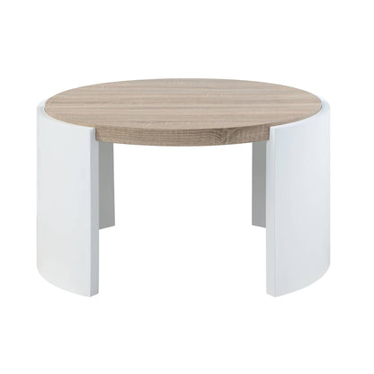 Zoma Oak & White High Gloss Finish Coffee Table - 1st Choice Furniture Direct