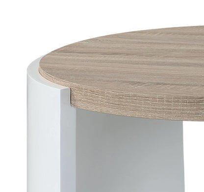 Zoma Oak & White High Gloss Finish Coffee Table - 1st Choice Furniture Direct