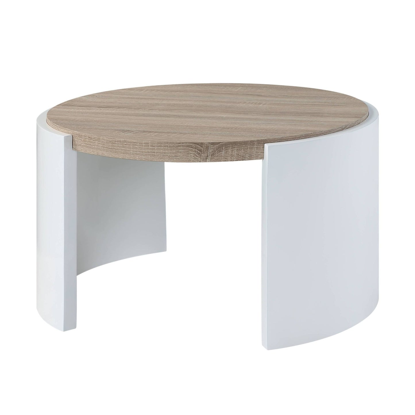 Zoma Oak & White High Gloss Finish Coffee Table - 1st Choice Furniture Direct