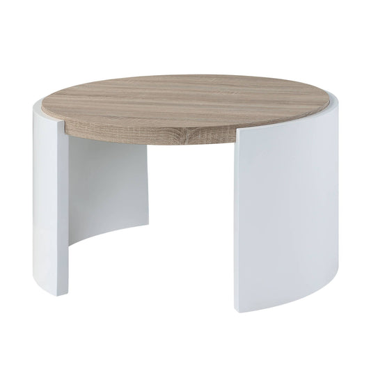 Zoma Oak & White High Gloss Finish Coffee Table - 1st Choice Furniture Direct