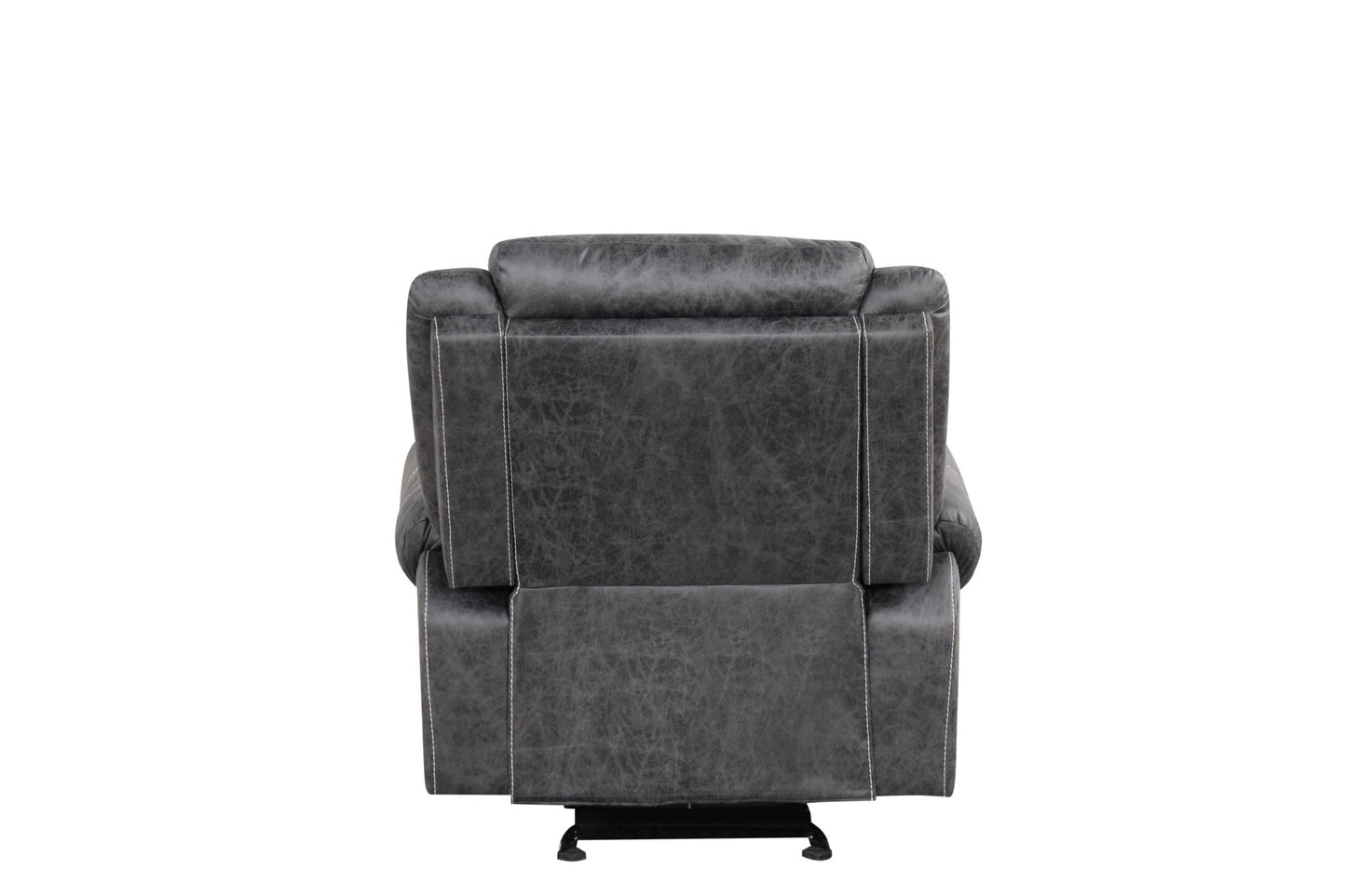 Zubaida Dark Gray Polish Microfiber Power Motion Glider Recliner - 1st Choice Furniture Direct