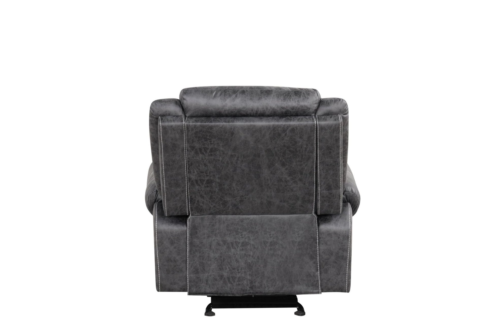 Zubaida Dark Gray Polish Microfiber Power Motion Glider Recliner - 1st Choice Furniture Direct