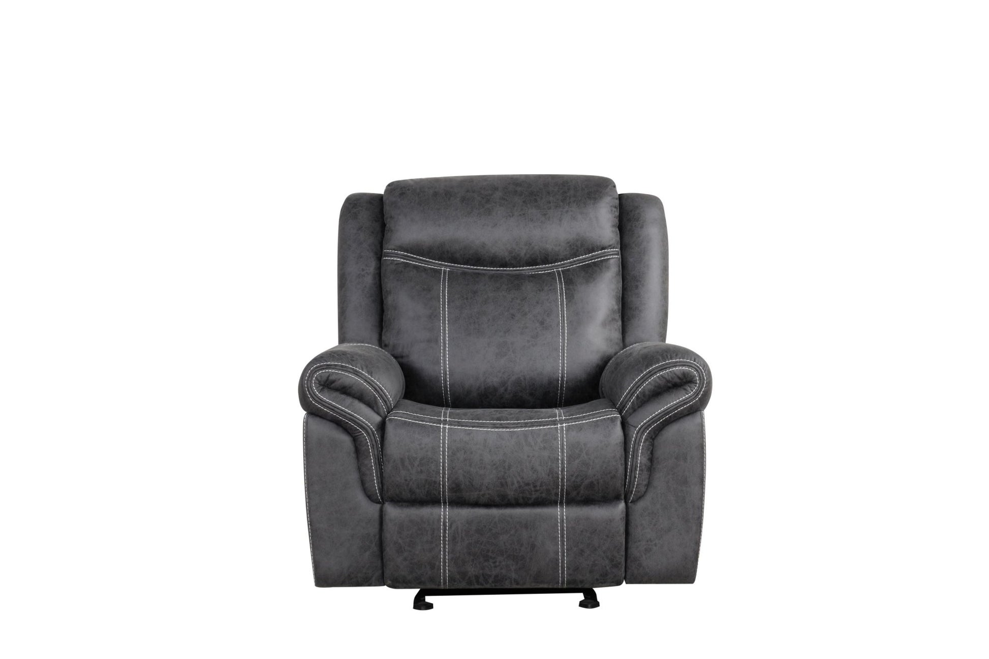 Zubaida Dark Gray Polish Microfiber Power Motion Glider Recliner - 1st Choice Furniture Direct