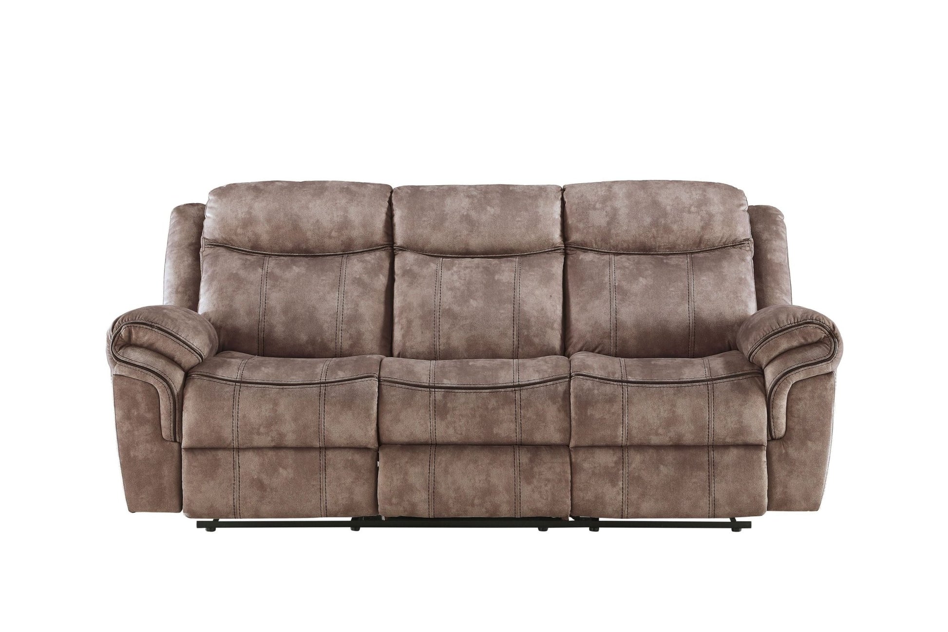 Zubaida Two Tone Chocolate Velvet 3PCS Recliner Living Room Set - 1st Choice Furniture Direct