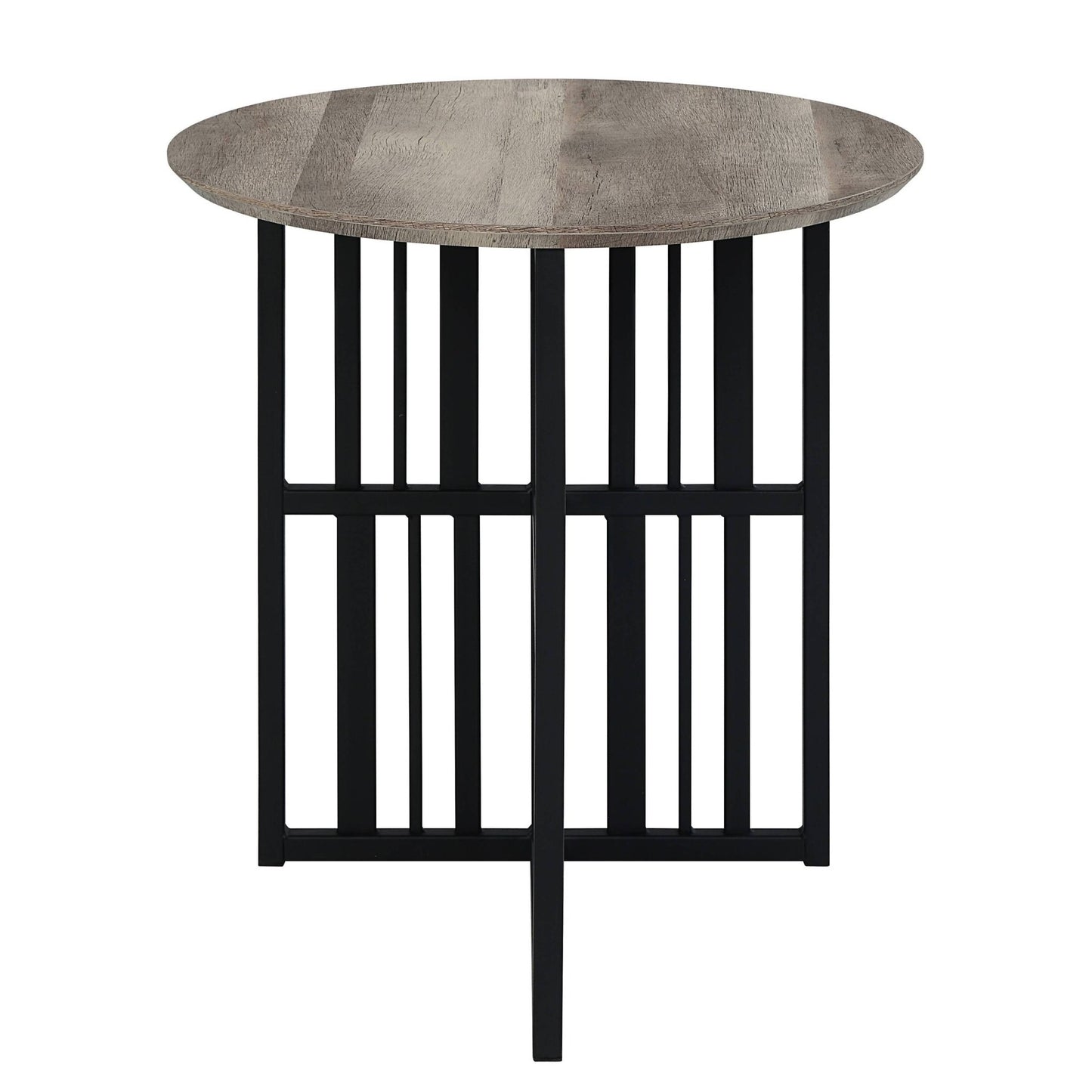 Zudora Antique Oak & Black Finish End Table - 1st Choice Furniture Direct