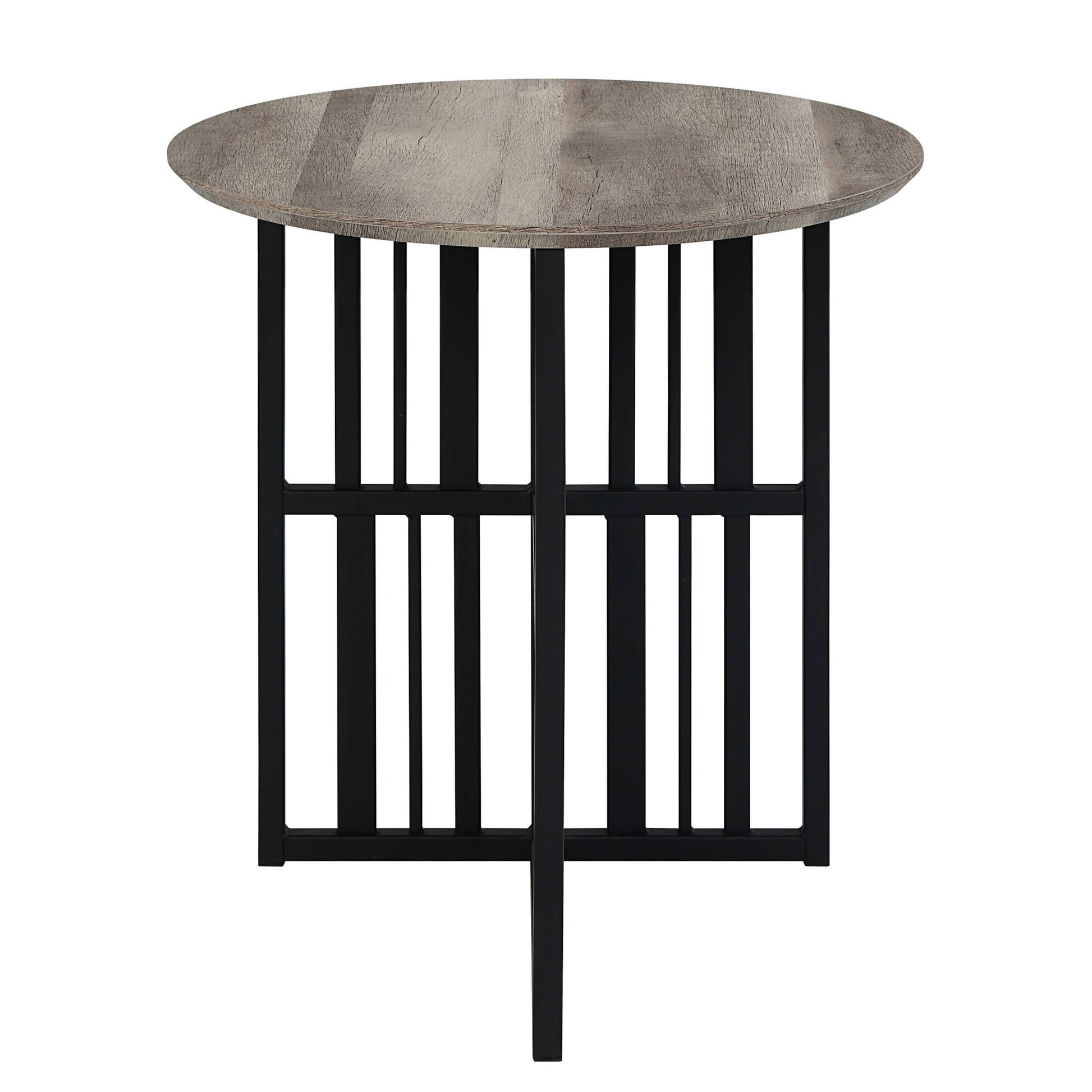 Zudora Antique Oak & Black Finish End Table - 1st Choice Furniture Direct