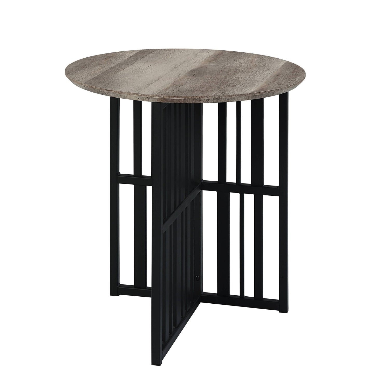 Zudora Antique Oak & Black Finish End Table - 1st Choice Furniture Direct