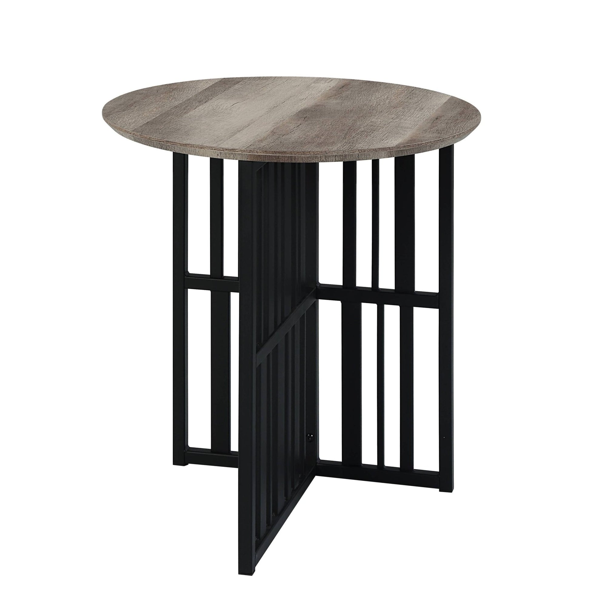 Zudora Antique Oak & Black Finish End Table - 1st Choice Furniture Direct