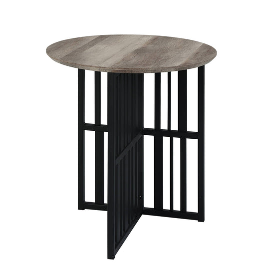 Zudora Antique Oak & Black Finish End Table - 1st Choice Furniture Direct