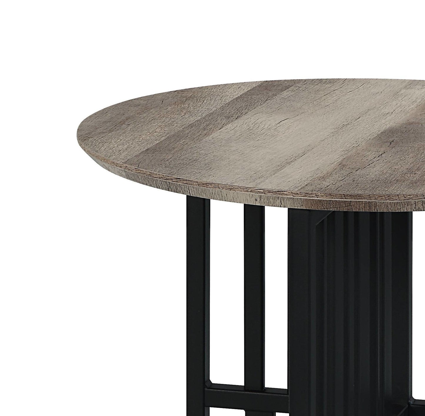 Zudora Antique Oak & Black Finish End Table - 1st Choice Furniture Direct