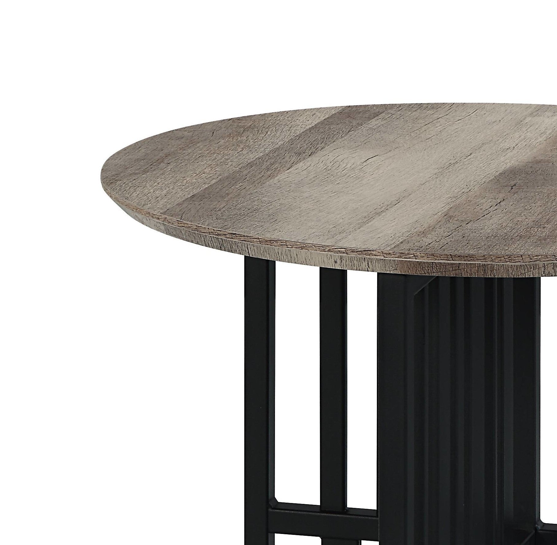 Zudora Antique Oak & Black Finish End Table - 1st Choice Furniture Direct