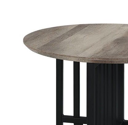 Zudora Antique Oak & Black Finish End Table - 1st Choice Furniture Direct