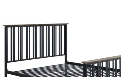 Zudora Antique Oak & Black Finish Full Bed - 1st Choice Furniture Direct