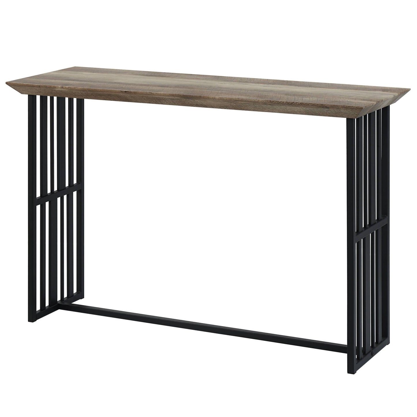 Zudora Antique Oak & Black Finish Sofa Table - 1st Choice Furniture Direct