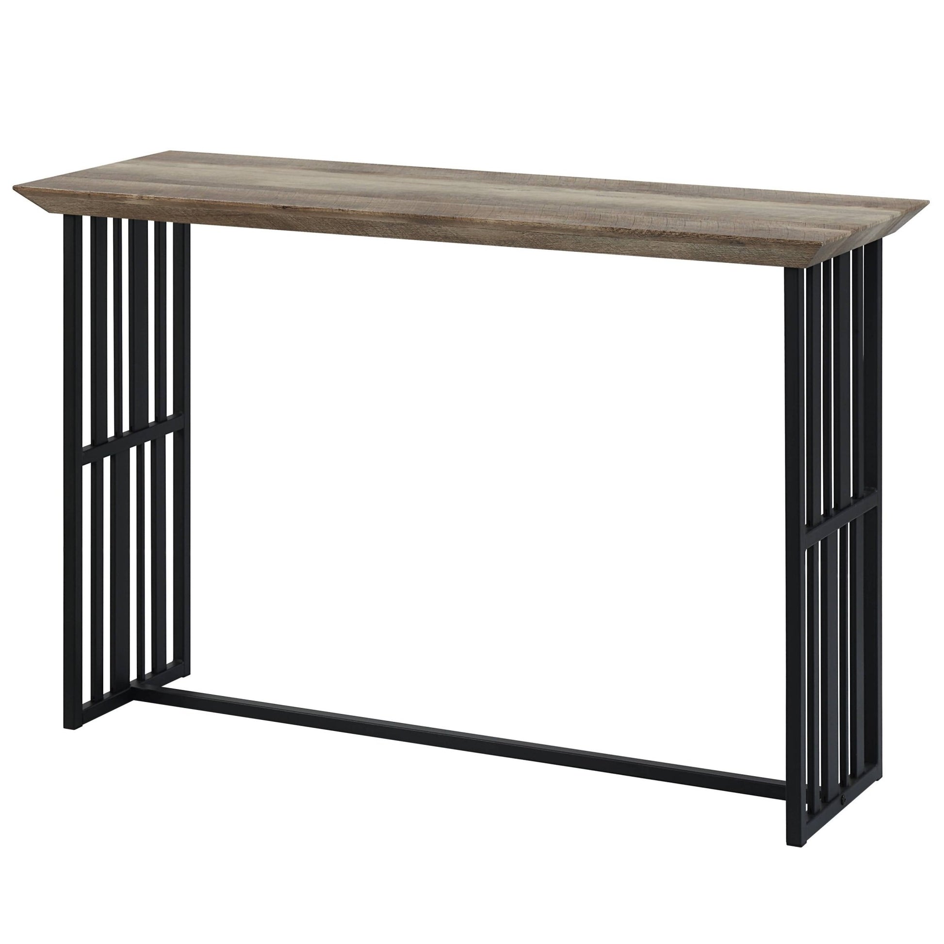 Zudora Antique Oak & Black Finish Sofa Table - 1st Choice Furniture Direct