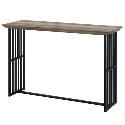 Zudora Antique Oak & Black Finish Sofa Table - 1st Choice Furniture Direct