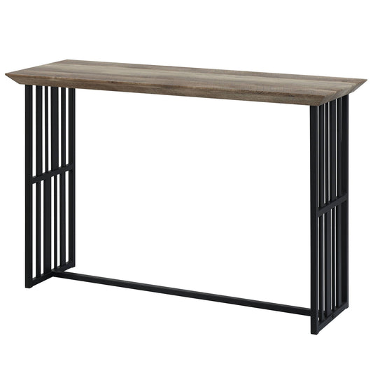 Zudora Antique Oak & Black Finish Sofa Table - 1st Choice Furniture Direct
