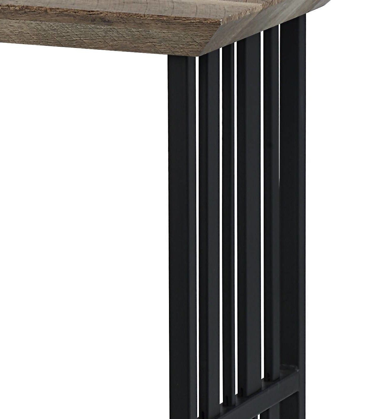 Zudora Antique Oak & Black Finish Sofa Table - 1st Choice Furniture Direct
