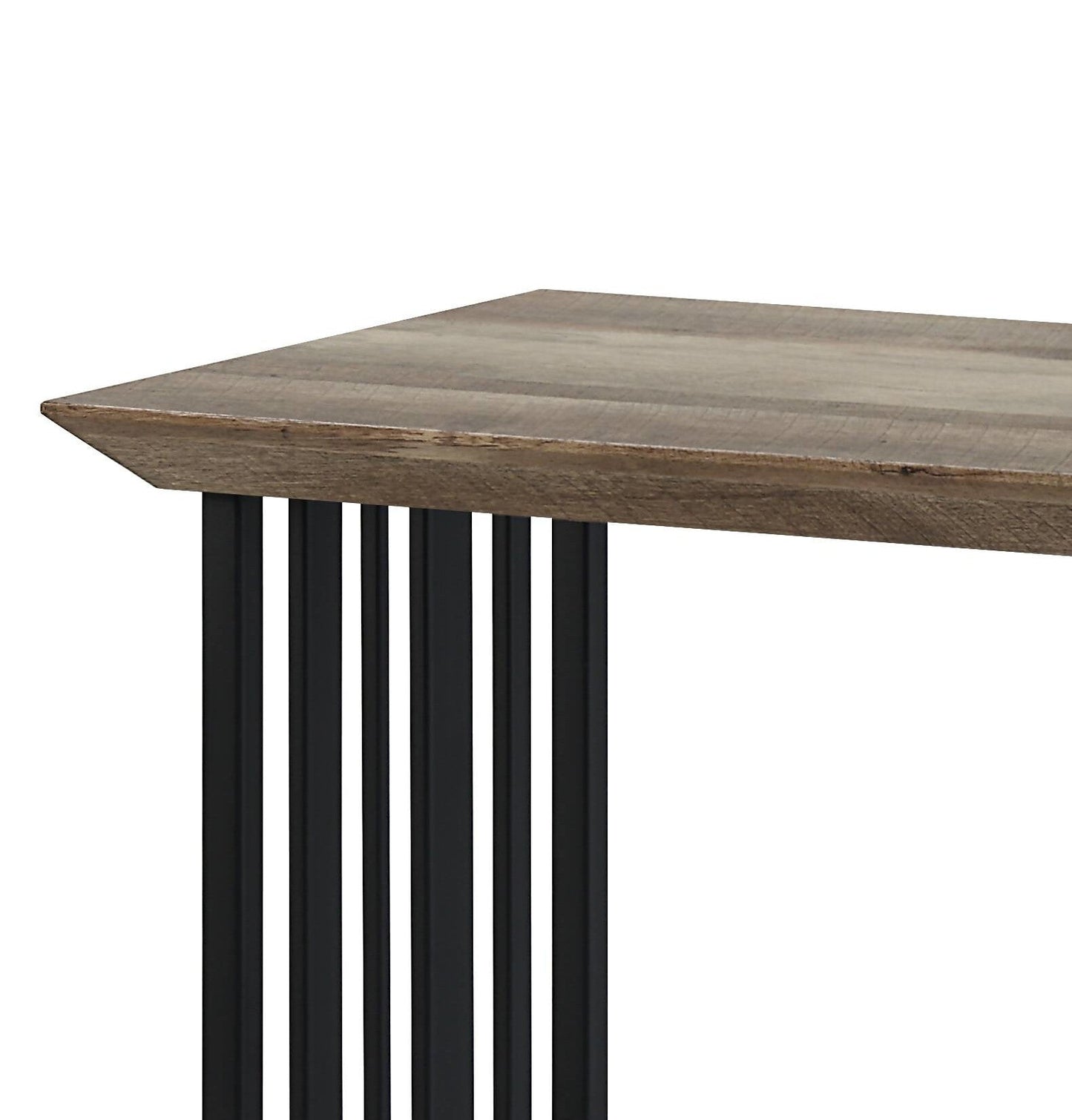 Zudora Antique Oak & Black Finish Sofa Table - 1st Choice Furniture Direct