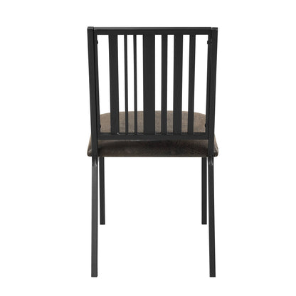 Zudora Synthetic Leather & Black Finish Side Chair (Set of 2) - 1st Choice Furniture Direct