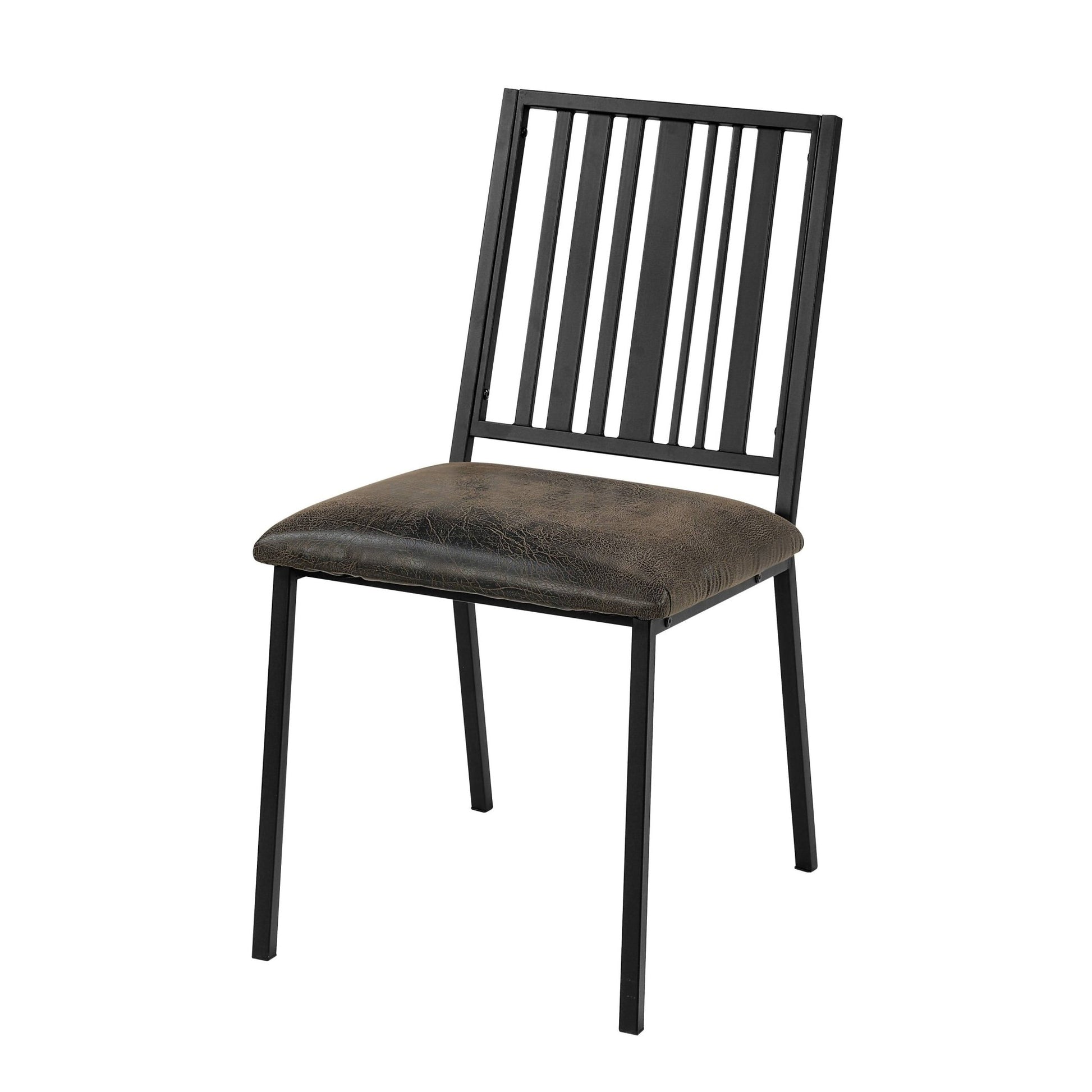 Zudora Synthetic Leather & Black Finish Side Chair (Set of 2) - 1st Choice Furniture Direct