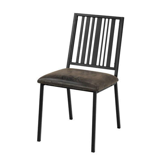 Zudora Synthetic Leather & Black Finish Side Chair (Set of 2) - 1st Choice Furniture Direct
