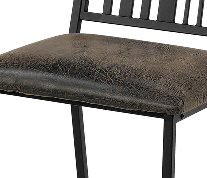 Zudora Synthetic Leather & Black Finish Side Chair (Set of 2) - 1st Choice Furniture Direct