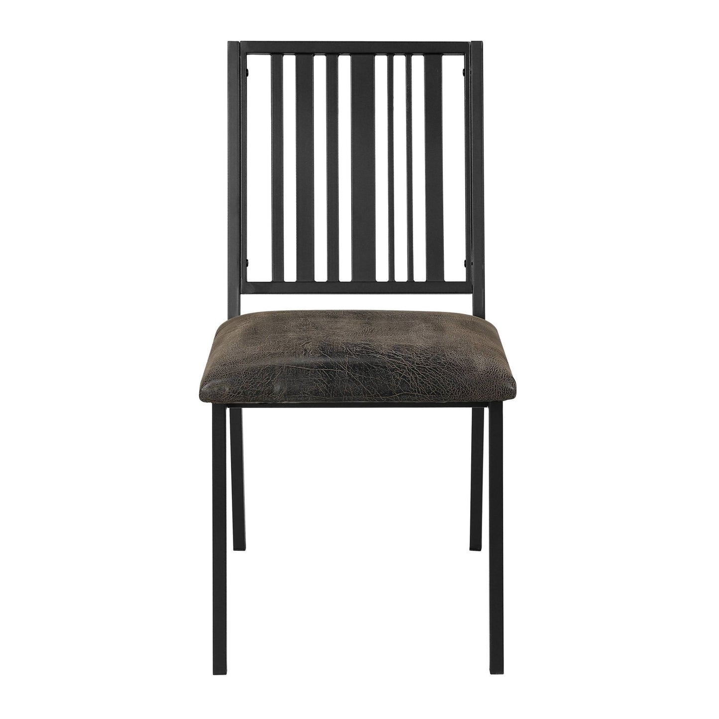 Zudora Synthetic Leather & Black Finish Side Chair (Set of 2) - 1st Choice Furniture Direct