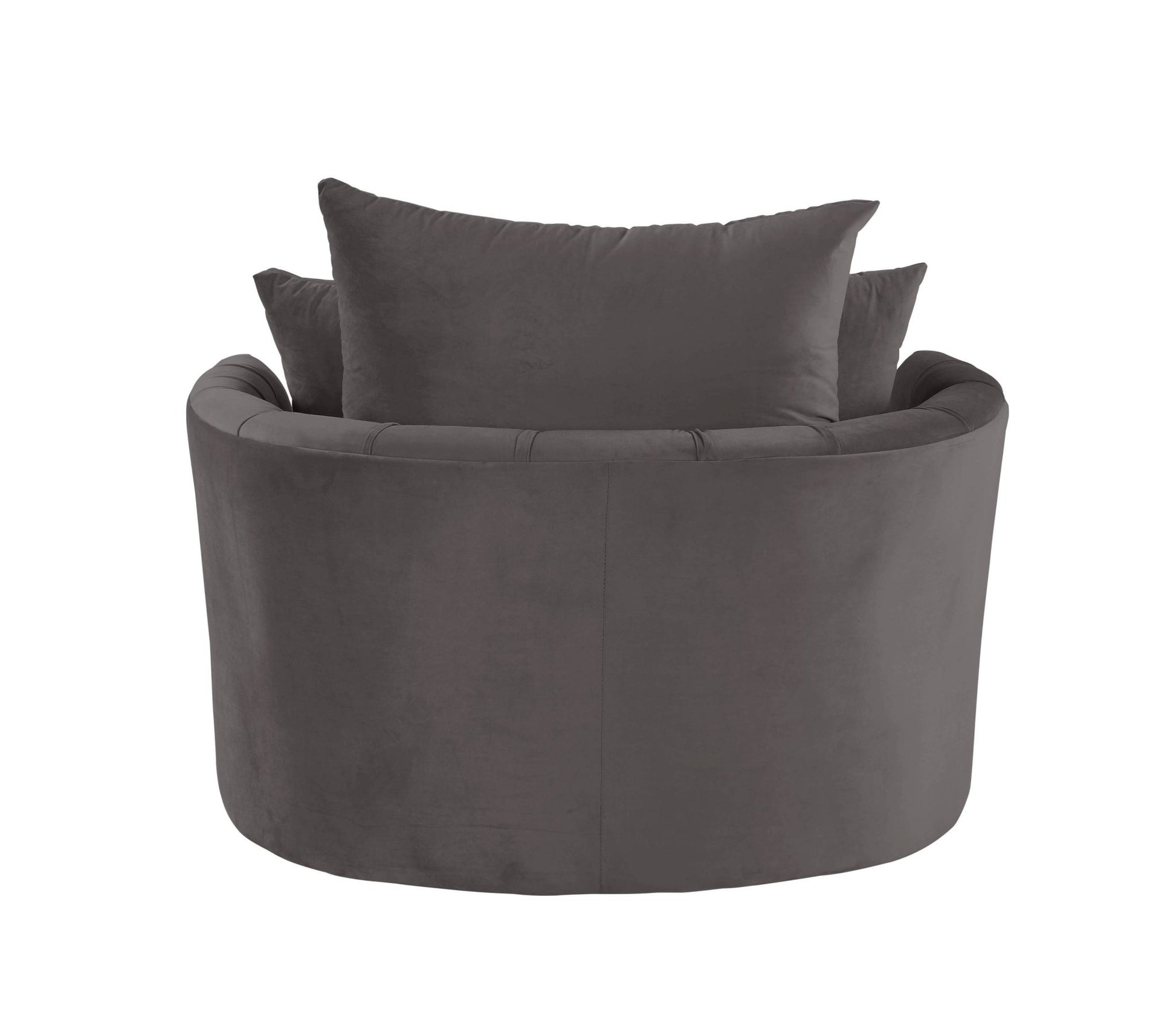 Zunyas Gray Velvet Accent Chair W/Swivel - 1st Choice Furniture Direct