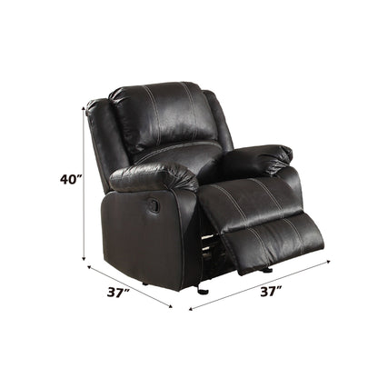 Zuriel Black Synthetic Leather 3PCS Living Room Recliner Set - 1st Choice Furniture Direct