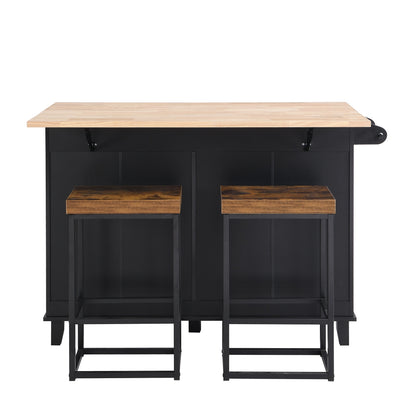 1st Choice Modern Farmhouse Kitchen Island Set with Storage Cabinet