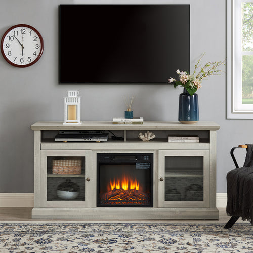 1st Choice Modern TV Media Stand Modern Entertainment Console with 18" Fireplace