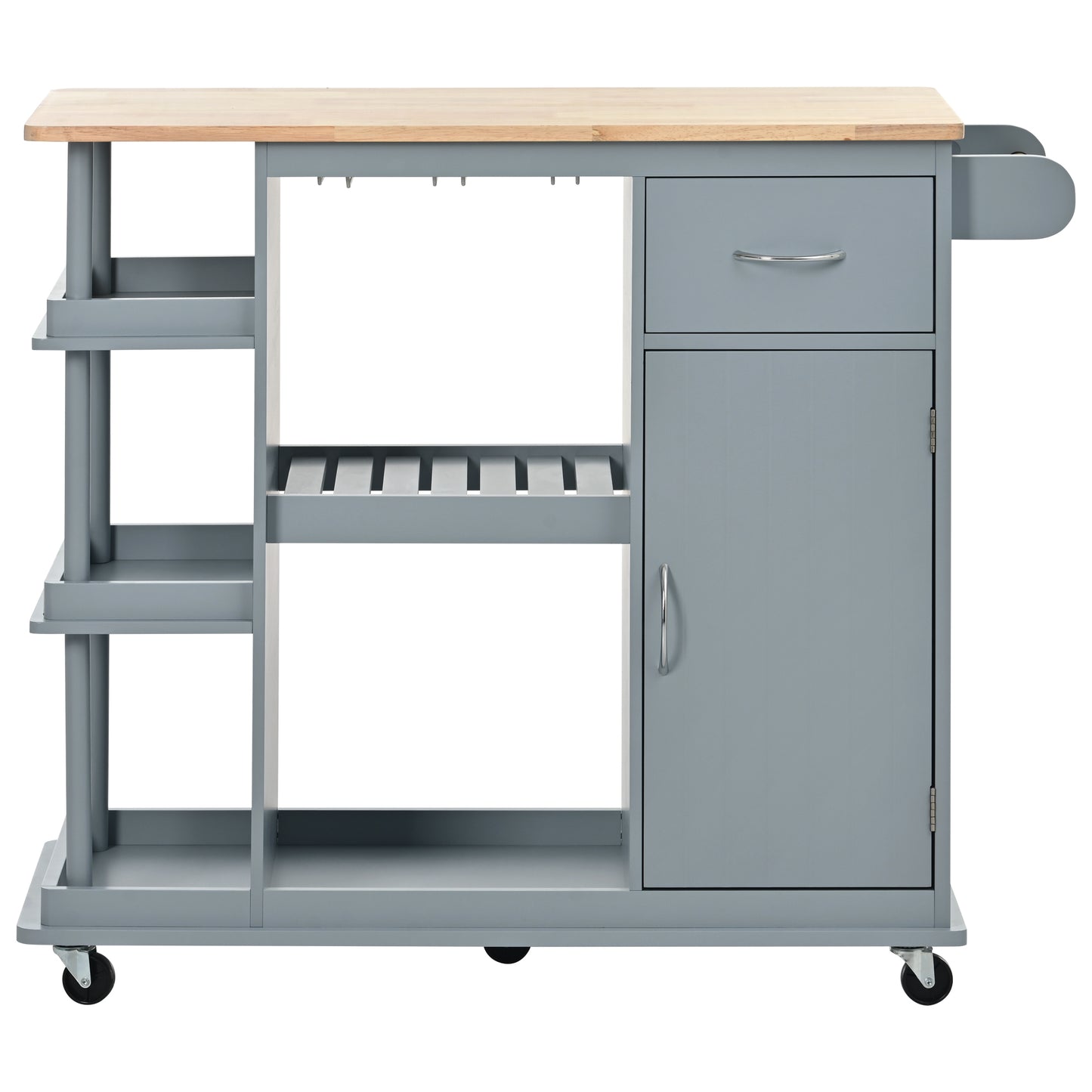 1st Choice Multipurpose Kitchen Cart Cabinet with Side Storage Shelves