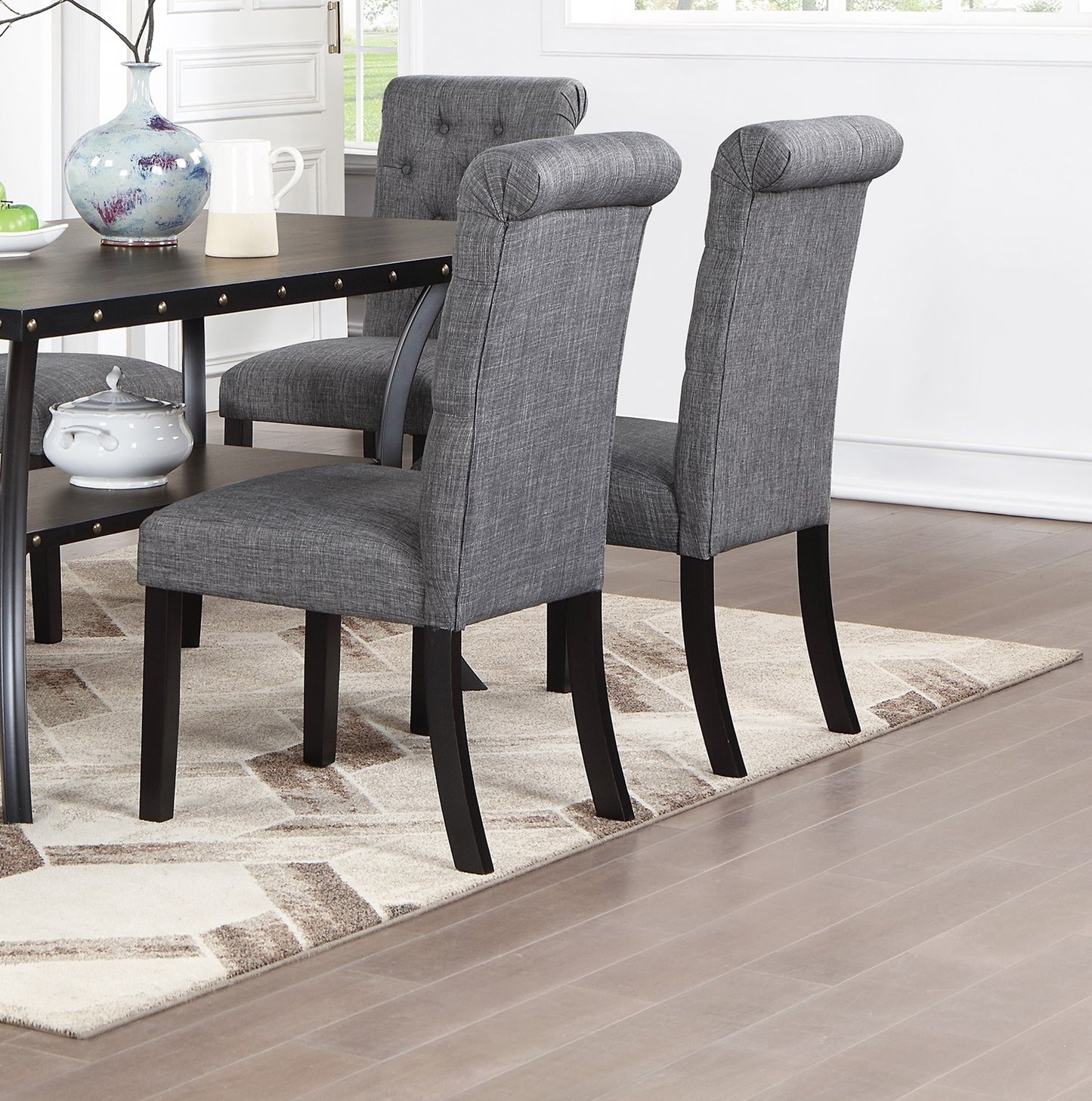 1st Choice Classic Dining Room Natural Wooden Rectangle Top Dining Table Set
