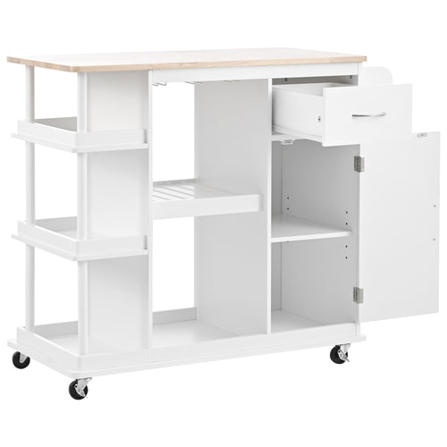 1st Choice Multipurpose Kitchen Cart Cabinet with Side Storage Shelves