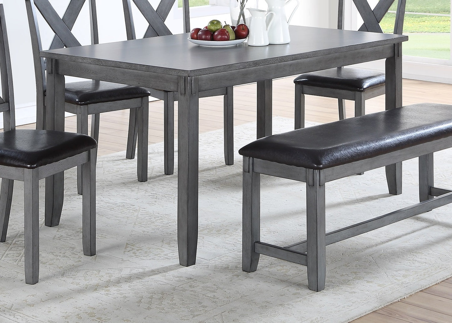 1st Choice Modern Rectangular 6-Piece Dining Table Set Furniture