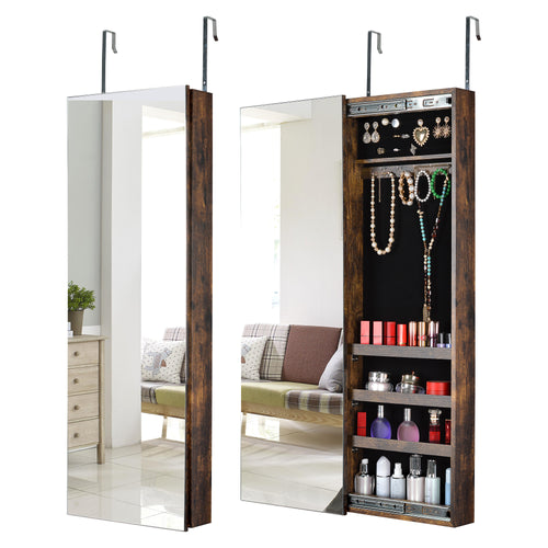 1st Choice Full Mirror Jewelry Storage Cabinet With with Slide Rail