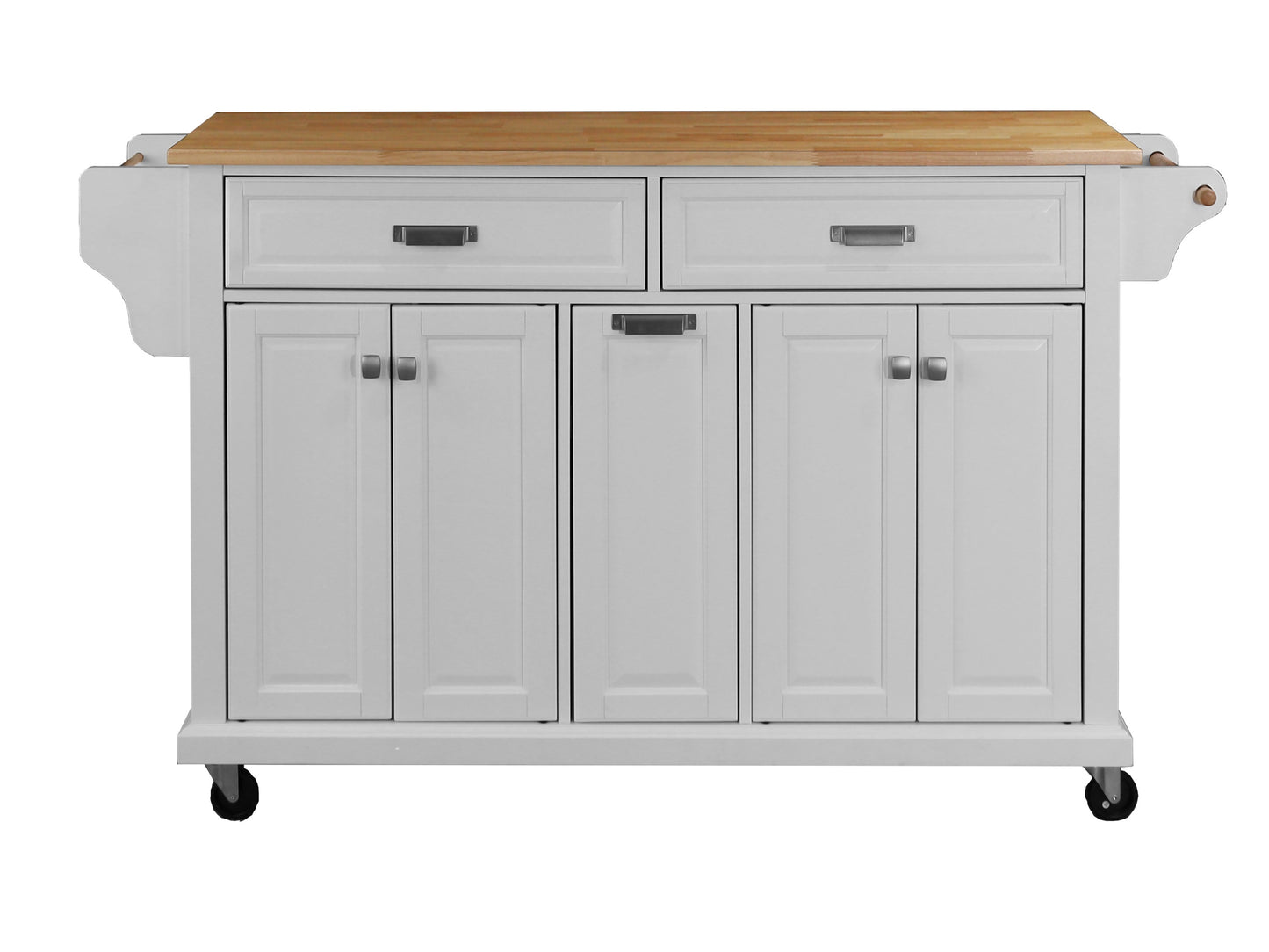 1st Choice Cambridge Natural Wood Top Kitchen Island with Storage