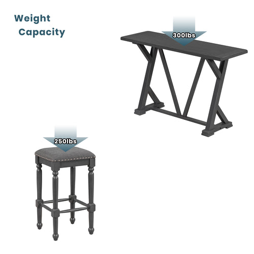 1st Choice Enhance Your Dining Space with Our Gray Mid-Century Modern Dining Set