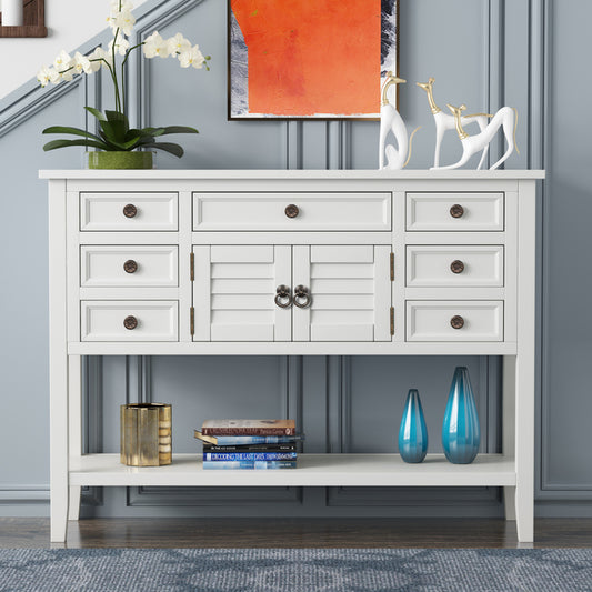 1st Choice 44.5" Modern Living Room Console Table Sofa Table in White