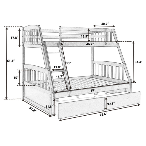 1st Choice Elevate Your Sleep with the Espresso Twin Storage Bunk Bed - Solid Pine
