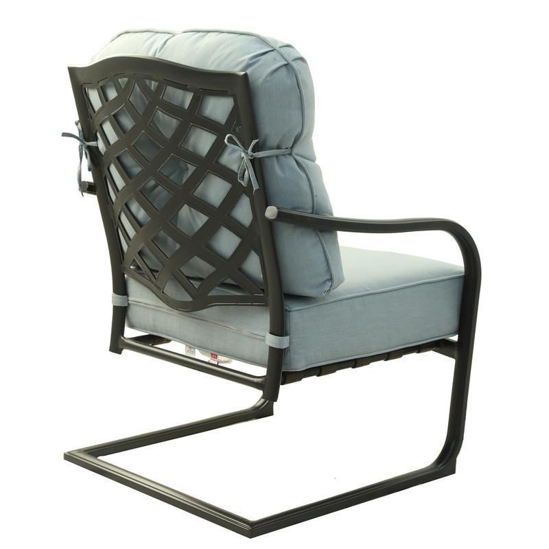 1st Choice Modern Outdoor Light Blue Dining Spring Chair - Set of 2