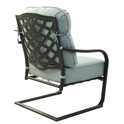 1st Choice Modern Outdoor Light Blue Dining Spring Chair - Set of 2