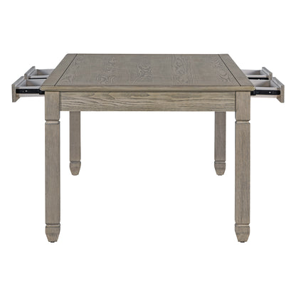 1st Choice 6-Piece Retro 72'L Rectangular Dining Table Set with 4 Drawers