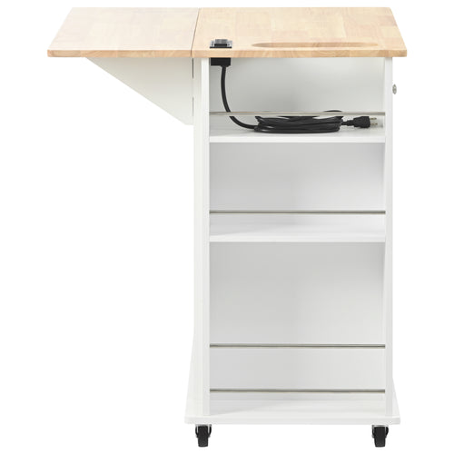 1st Choice Modern Kitchen Island Adjustable Storage with Power Outlet