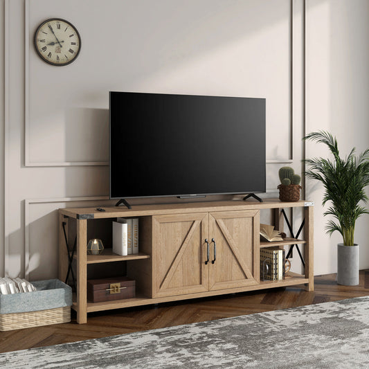 1st Choice 68" TV Stand Wood Metal TV Console Industrial Entertainment Center