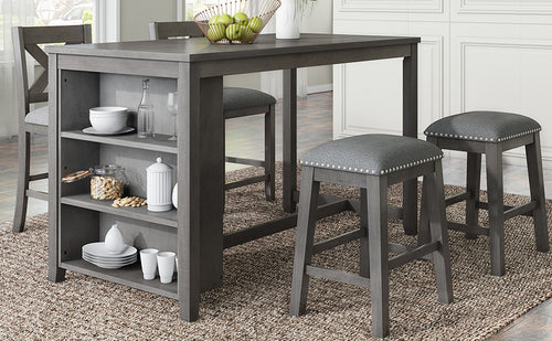 1st Choice Elevate Your Dining Experience with our Gray Dining Table Set for 4
